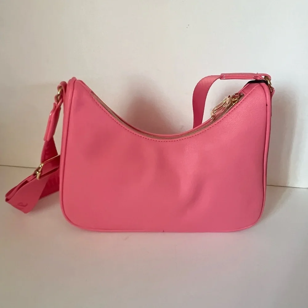 Juicy Couture NWT Pink Obsession Crescent Style Shoulder Bag with Rhinestones - Picture 4 of 10